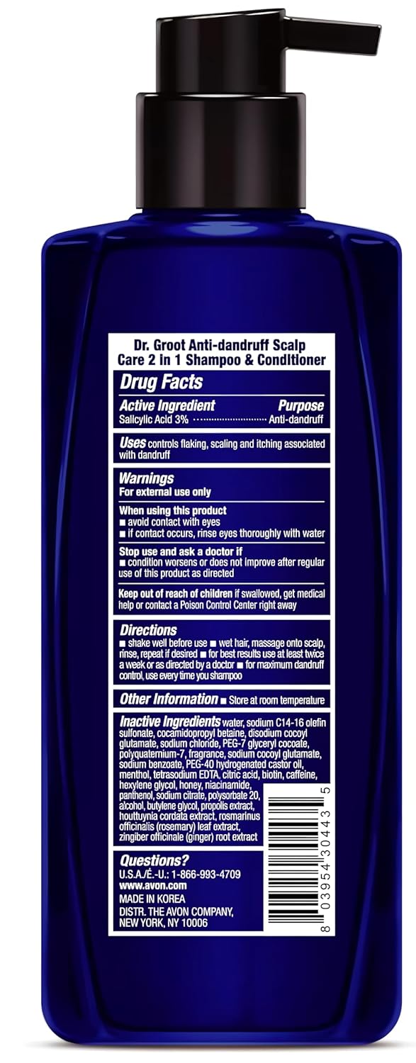 Dr. Groot Anti-Dandruff Scalp Care Shampoo, 3% Salicylic Acid, Scalp Build Up Control, Oil & Flake Control, Men & Women, Korean Hair Care, Kbeauty