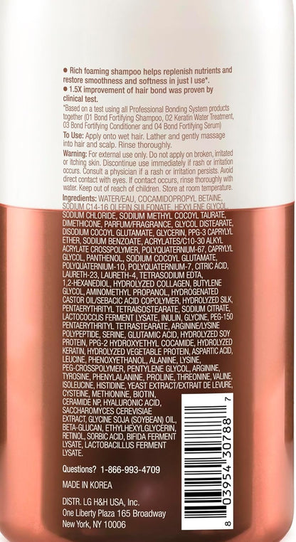 Dr. Groot Bond Fortifying Shampoo, With Keratin & Silk Protein, Clinically Proven to Visibly Repair and Thicken Dry, Thin or Damaged Hair, glass hair, Korean Hair Care Professional Bonding System